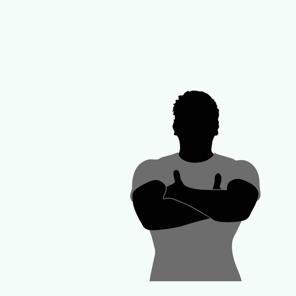 athlete man silhouette vector