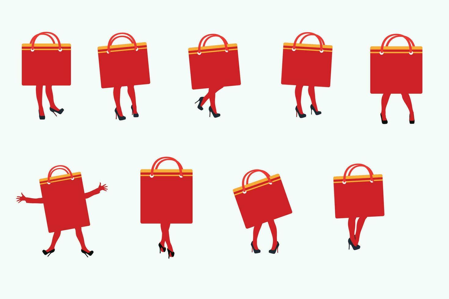 legs bags set vector