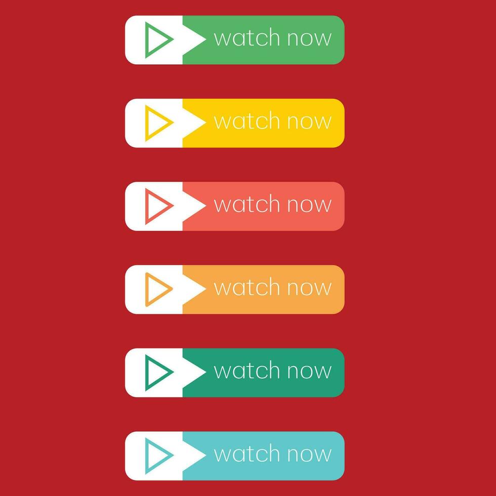Modern and stylish watch now CTA Button for your project vector