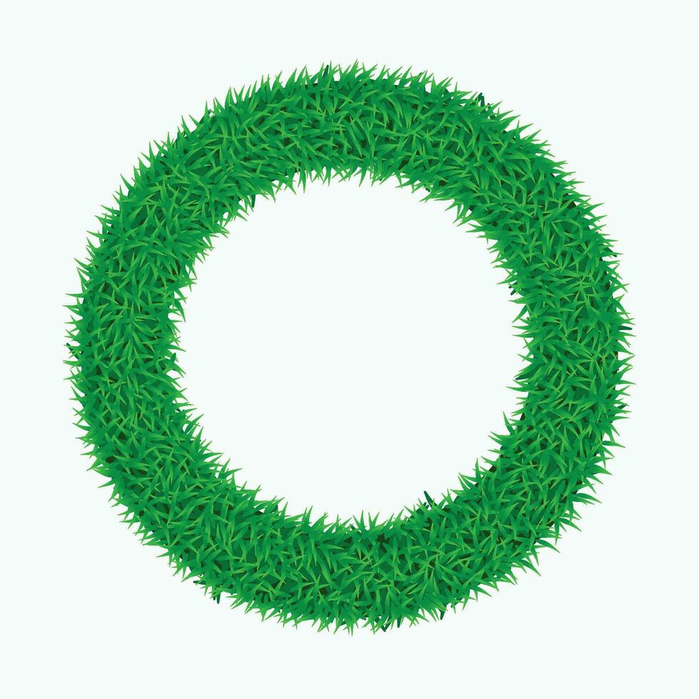 round grass on white vector