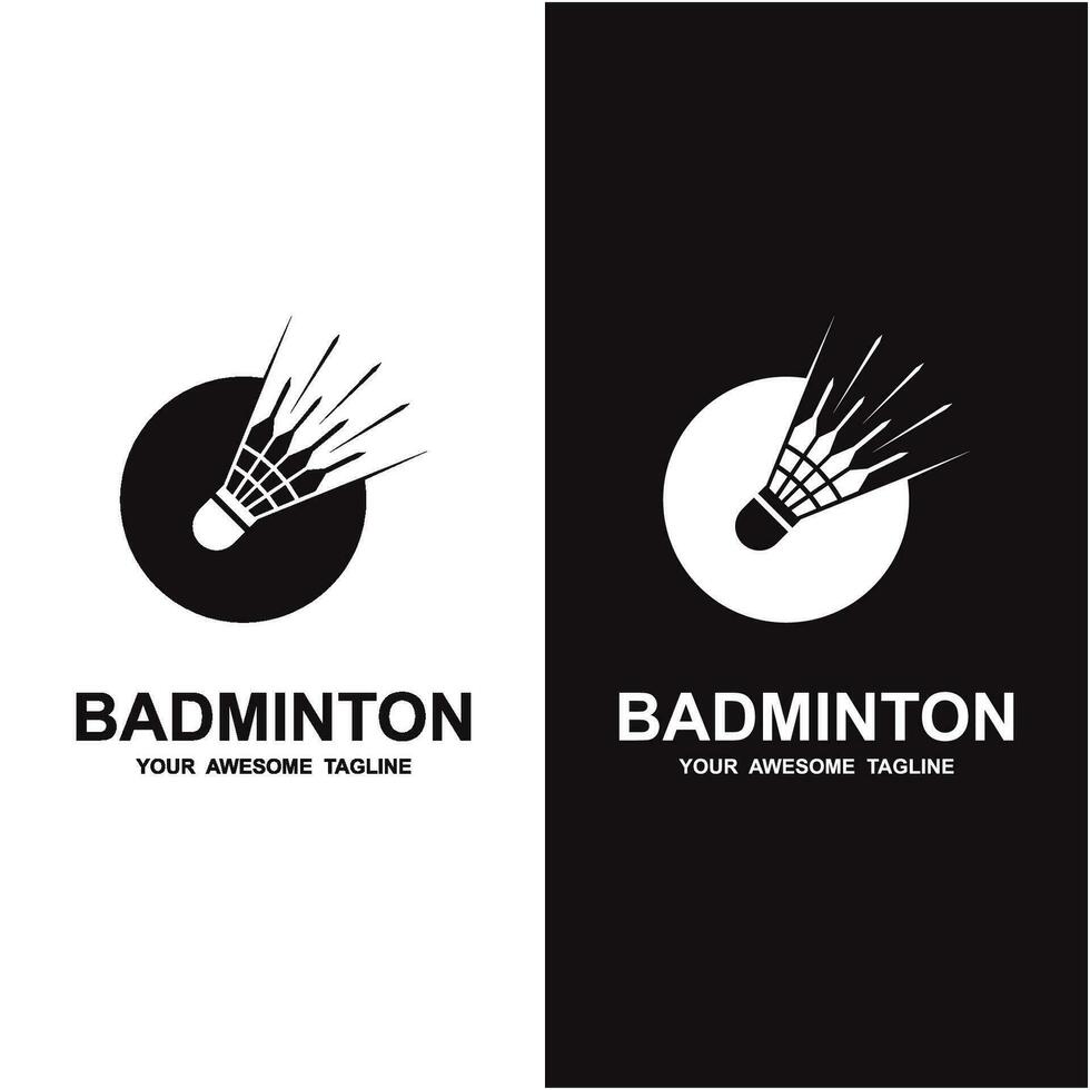 badminton logo vector icon illustration design