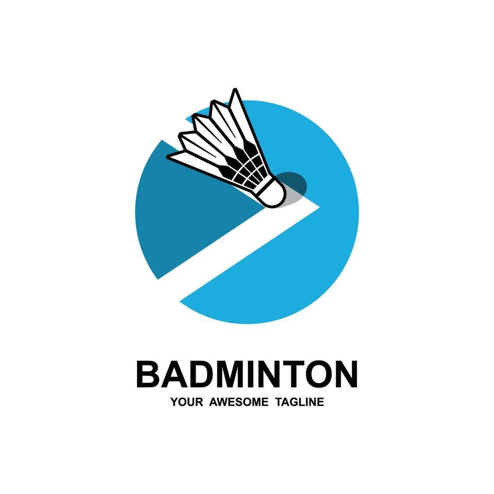 Diseño del ejemplo del icono del vector del logotipo del bádminton