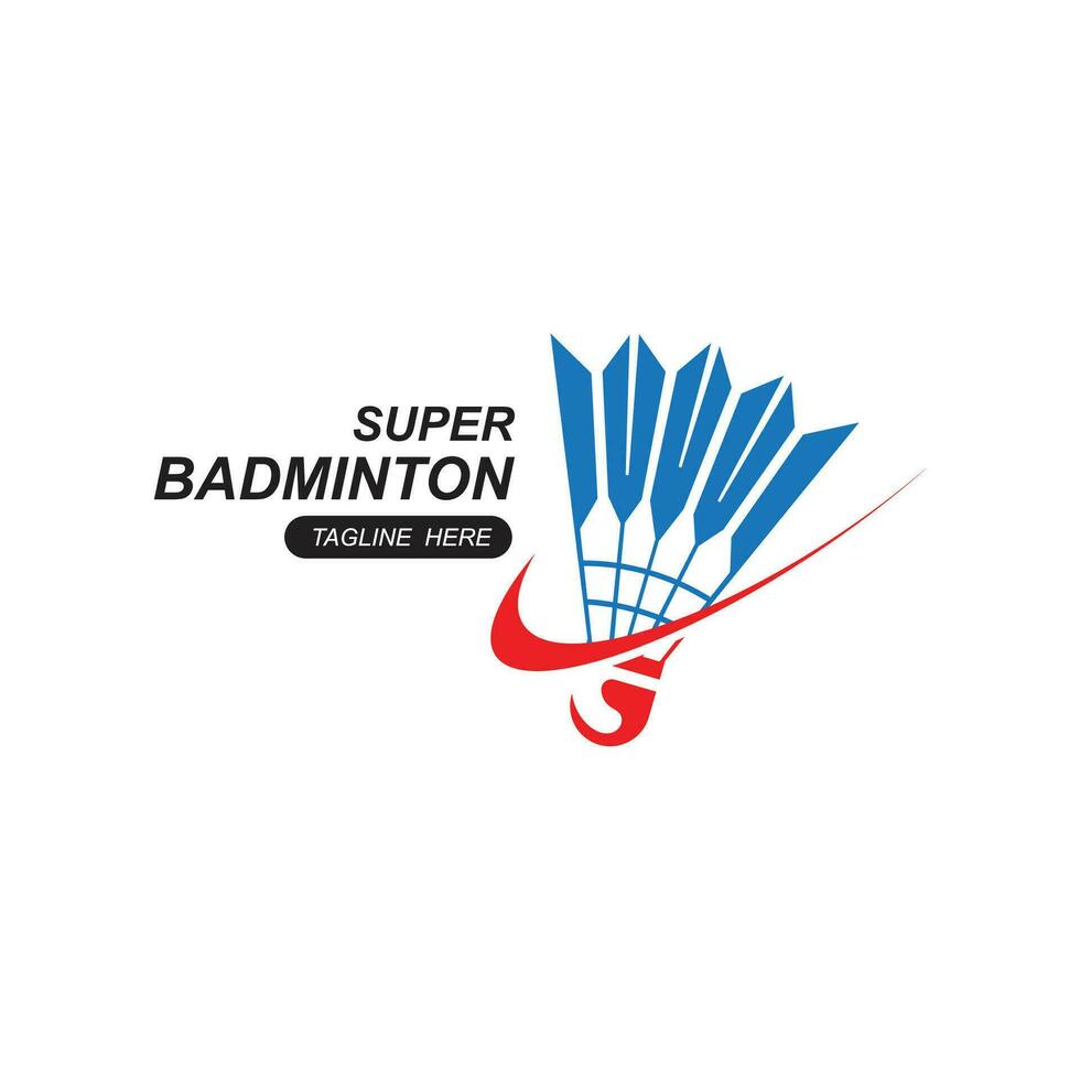 Diseño del ejemplo del icono del vector del logotipo del bádminton