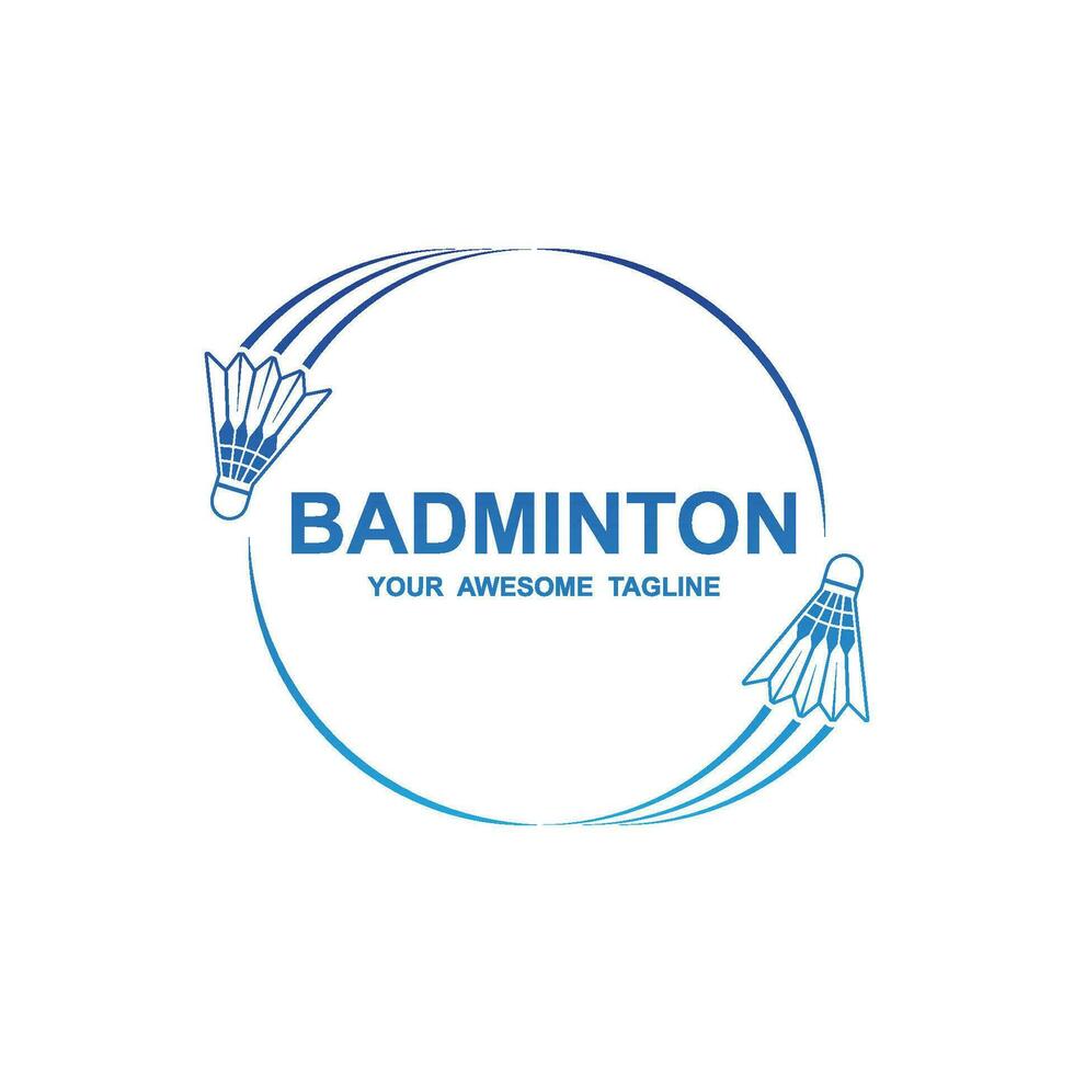 badminton logo vector icon illustration design
