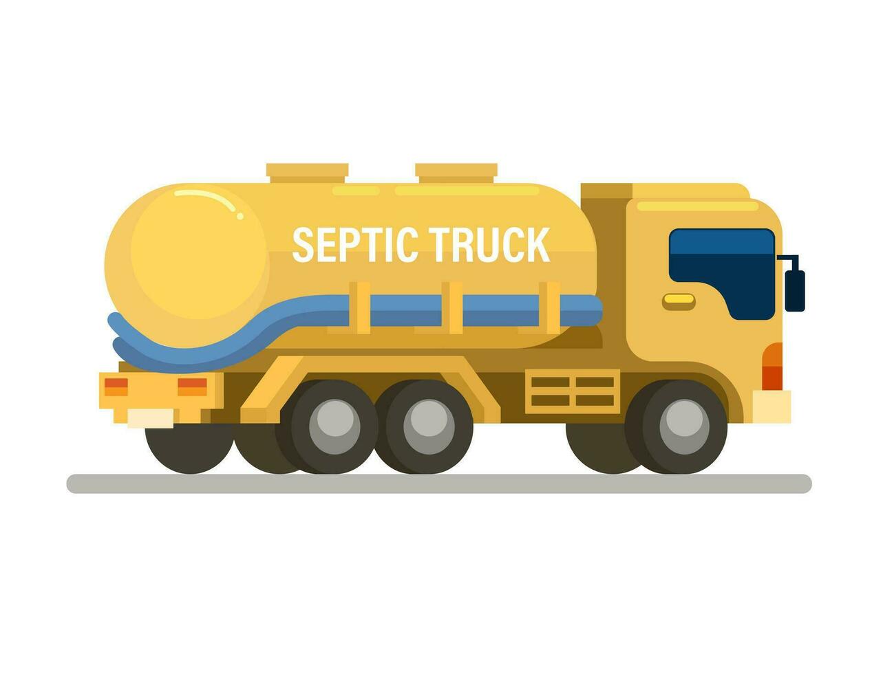 Septic Tank Vacuum Service Truck illustration Vector