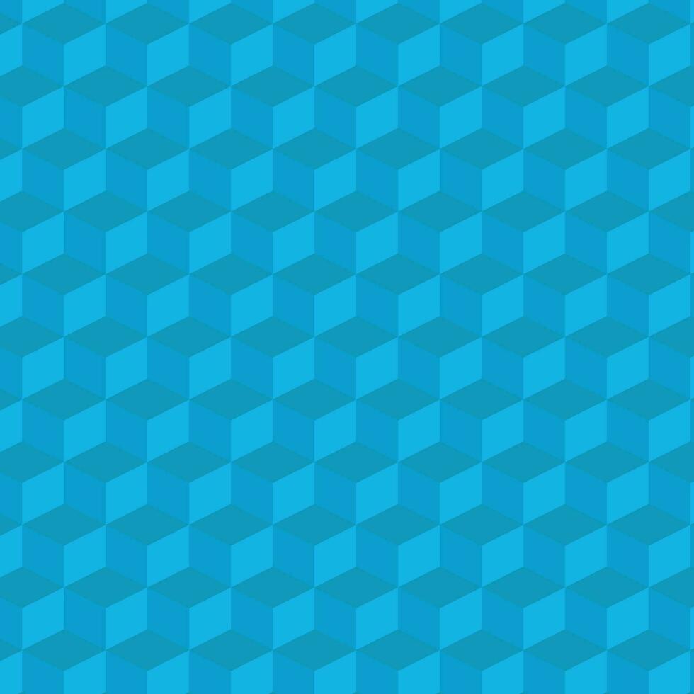 isometric cubes blue vector