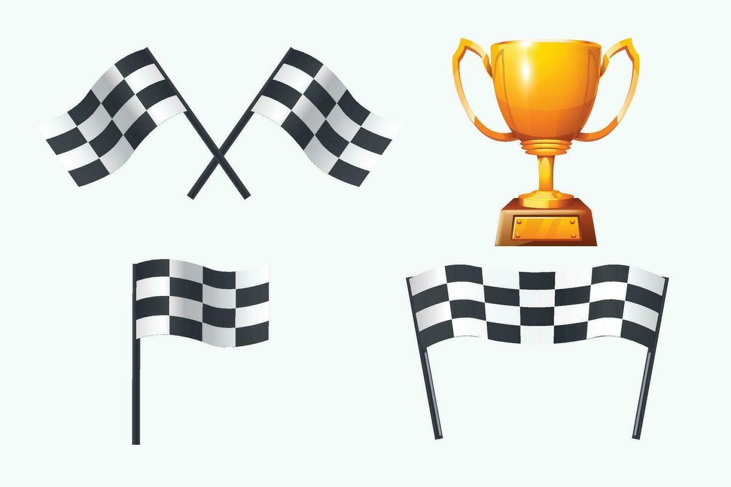 race signs set vector