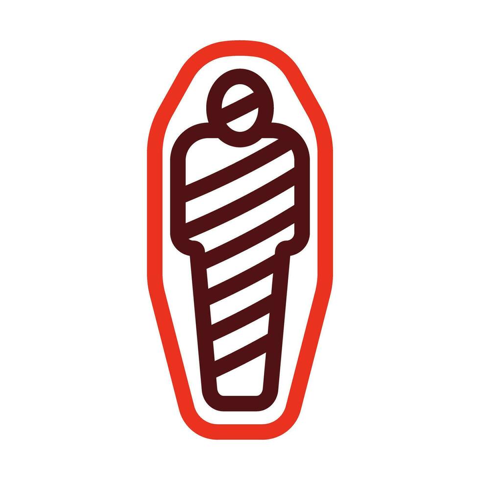 Mummy Vector Thick Line Two Color Icons For Personal And Commercial Use.