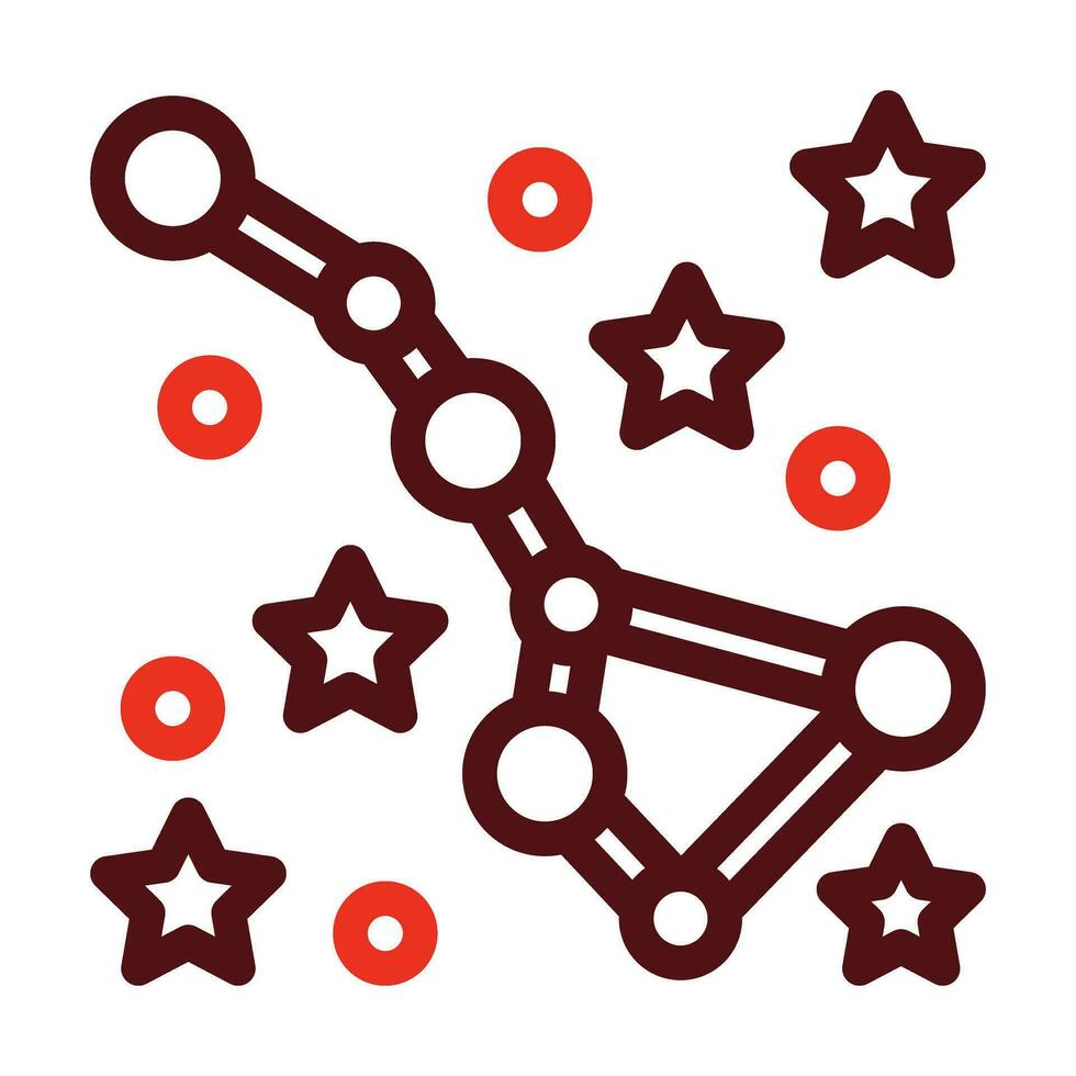 Constellation Vector Thick Line Two Color Icons For Personal And Commercial Use.