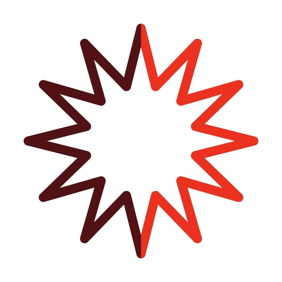 Explosion Vector Thick Line Two Color Icons For Personal And Commercial Use.