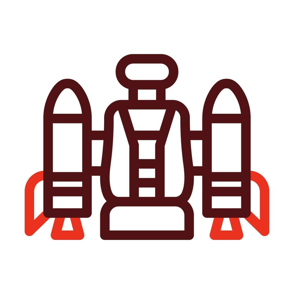 Jetpack Vector Thick Line Two Color Icons For Personal And Commercial Use.
