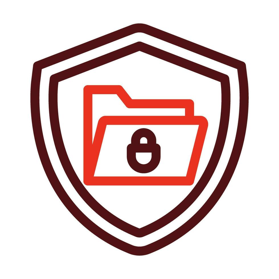 Sensitive Personal Data Vector Thick Line Two Color Icons For Personal And Commercial Use.