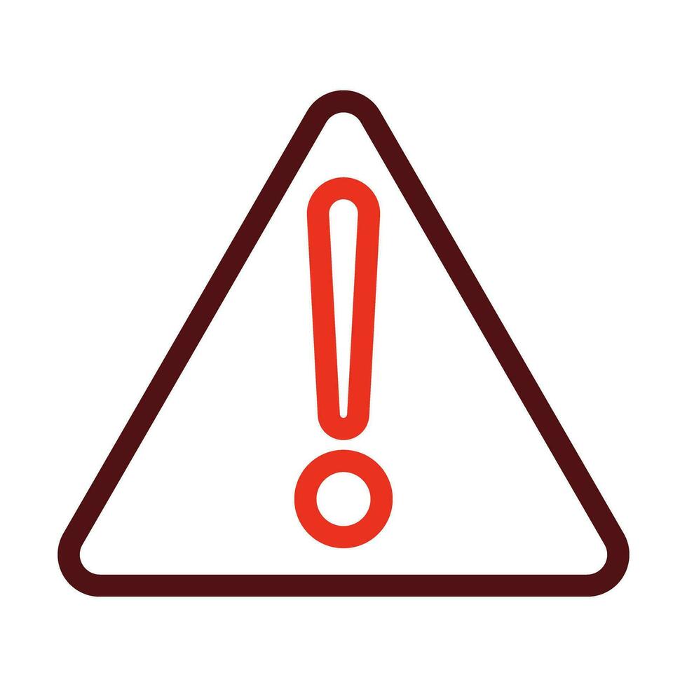 Attention Vector Thick Line Two Color Icons For Personal And Commercial Use.