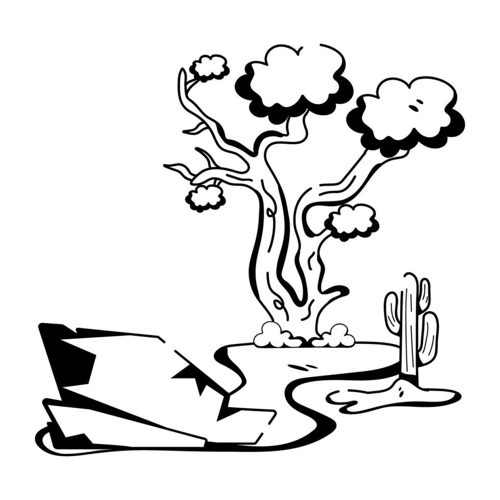 Trendy Arid Region vector