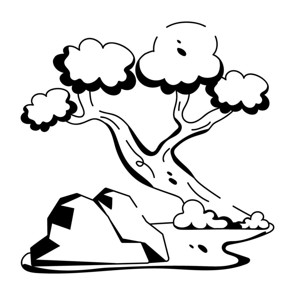 Trendy Arid Vegetation vector