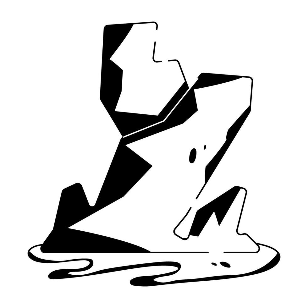 Trendy Rock Formation vector