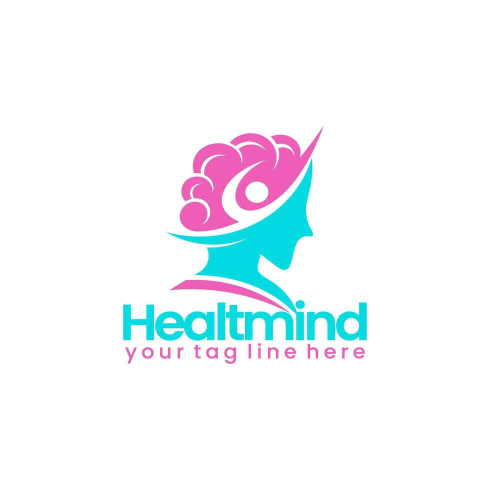 simple logo of the brain or healthy mind vector