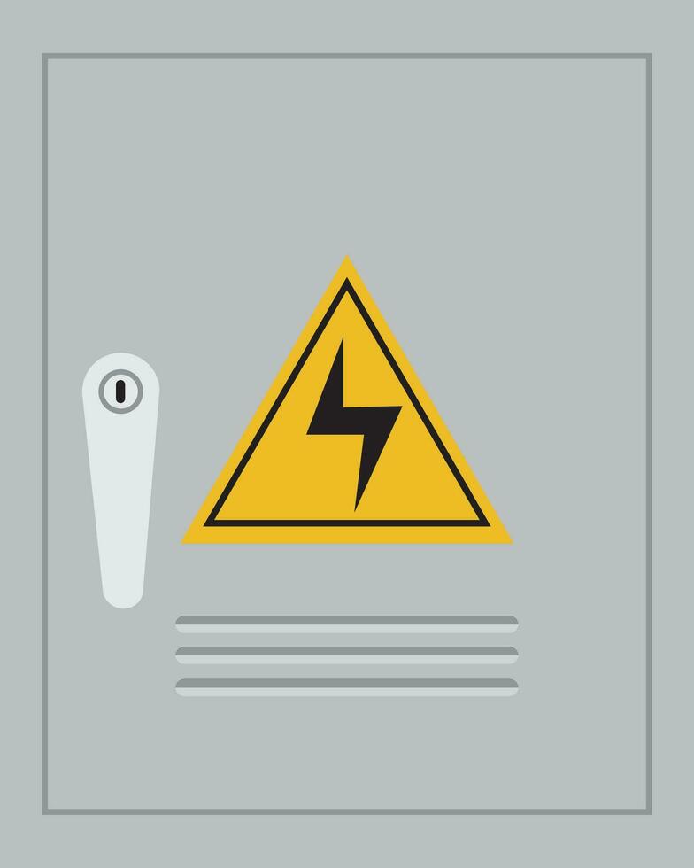 Electrical cabinet cartoon vector. free space for text. wallpaper. copy space. vector