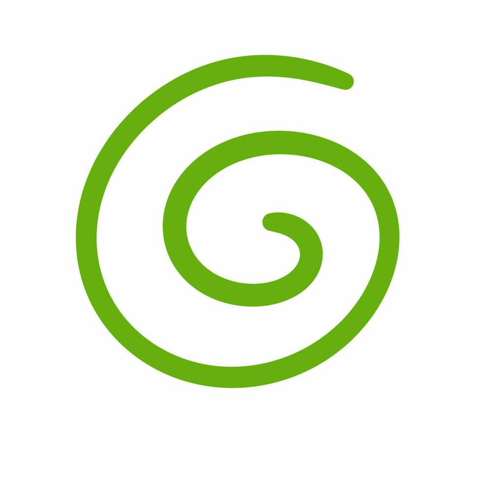 green line spin on white background photo