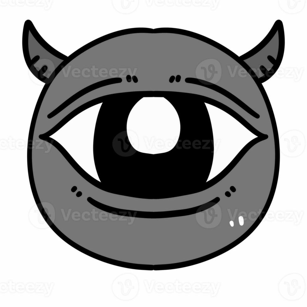 halloween eye with a black eyes, illustration design, halloween icon, photo