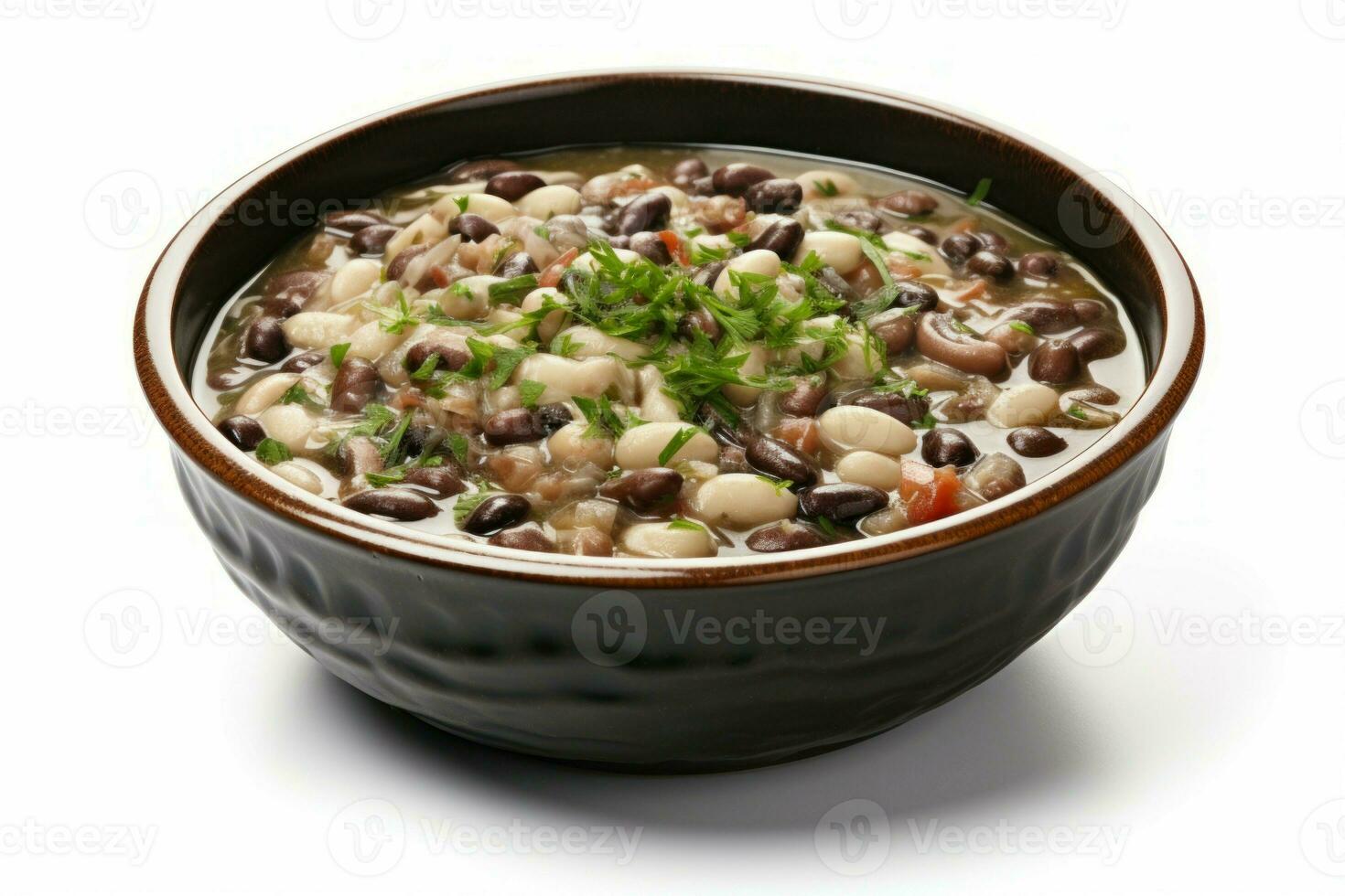 Bean soup bowl. Generate Ai photo