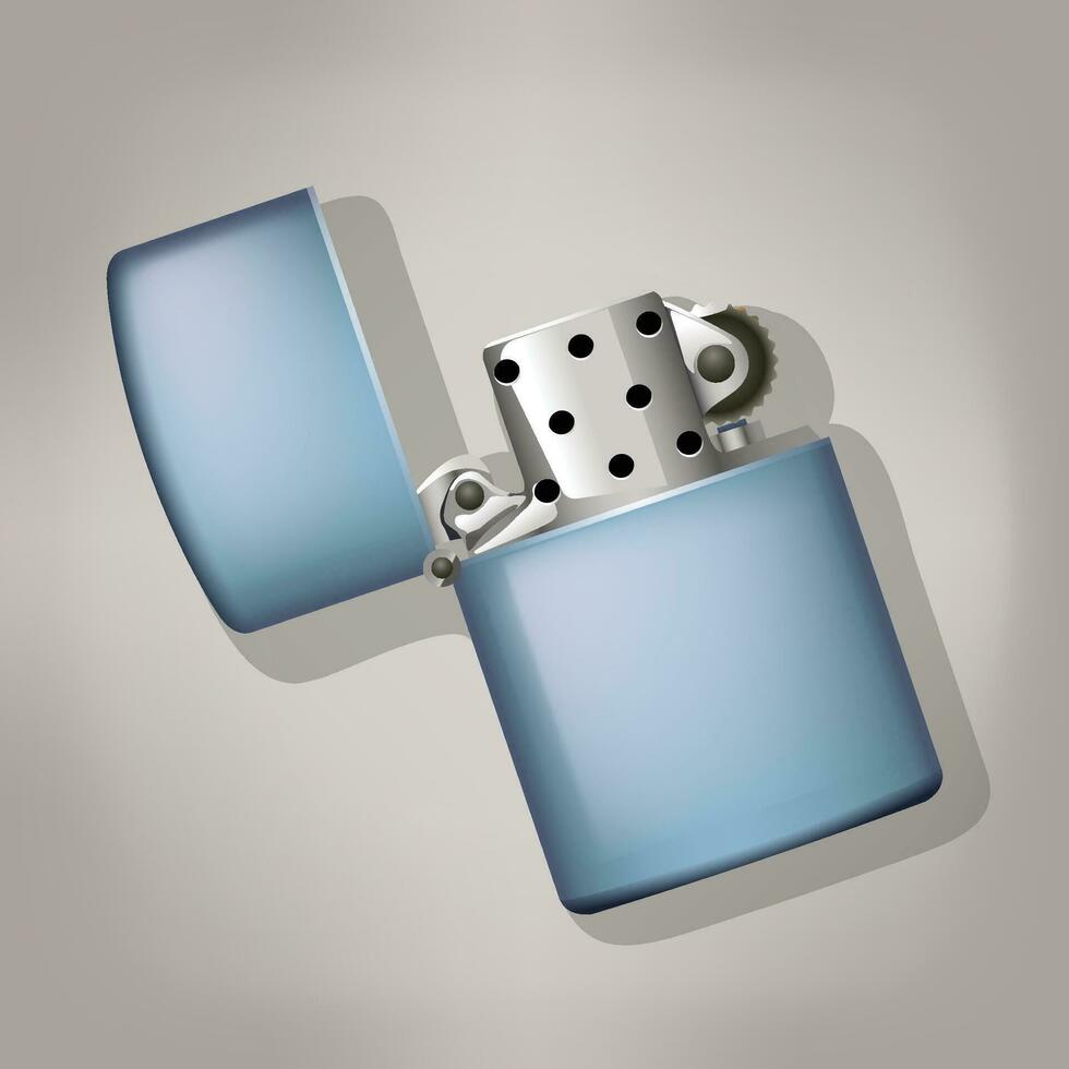 azul color gas encendedor vector