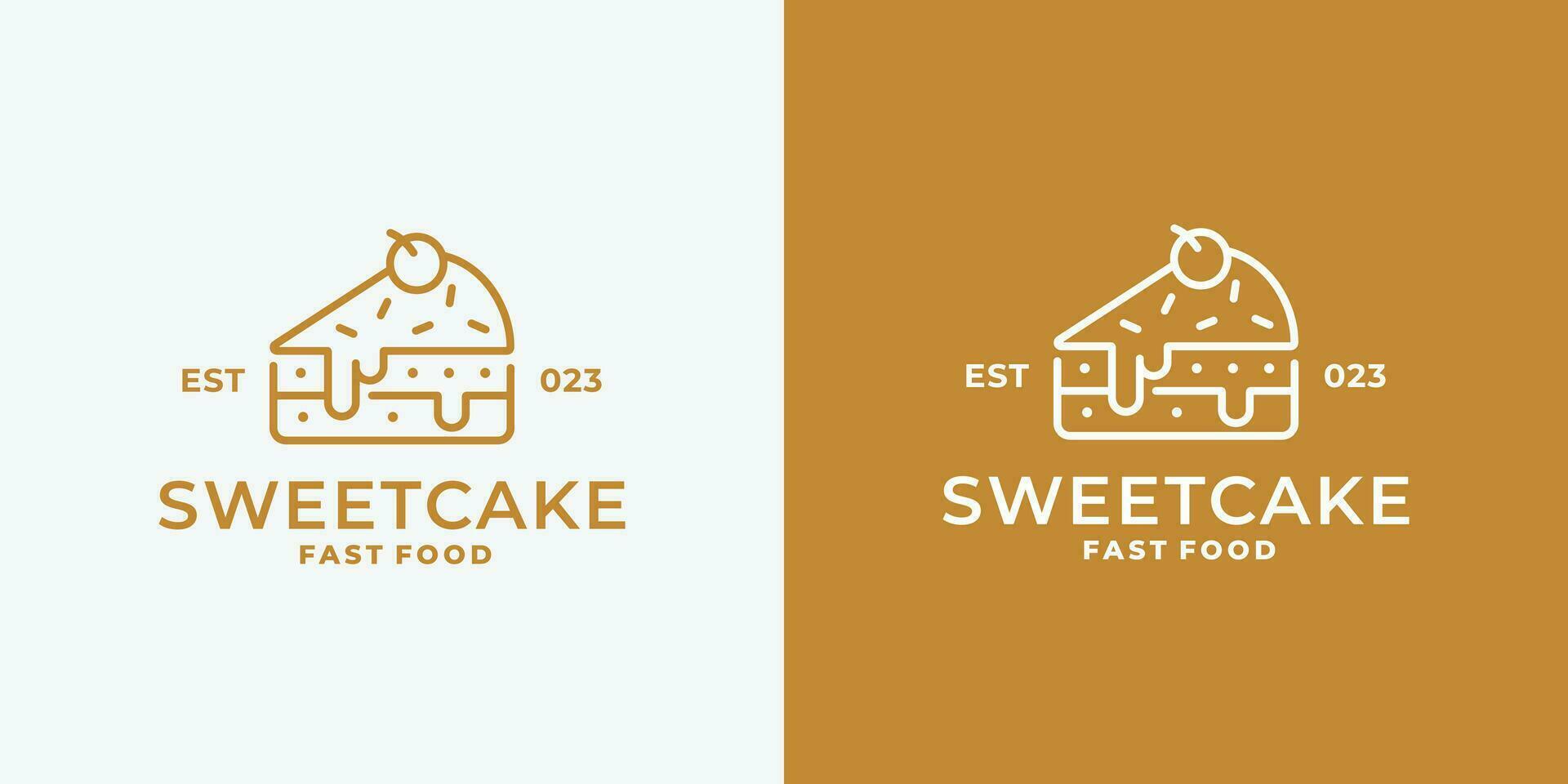 Cake logo design vector illustration