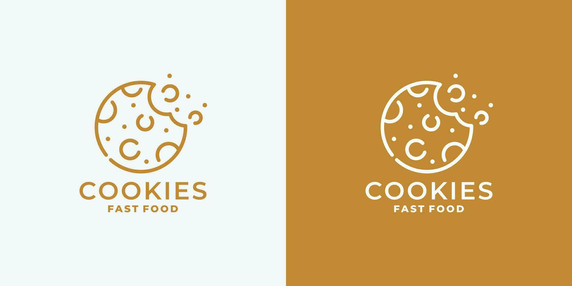 Cookie logo design vector illustration