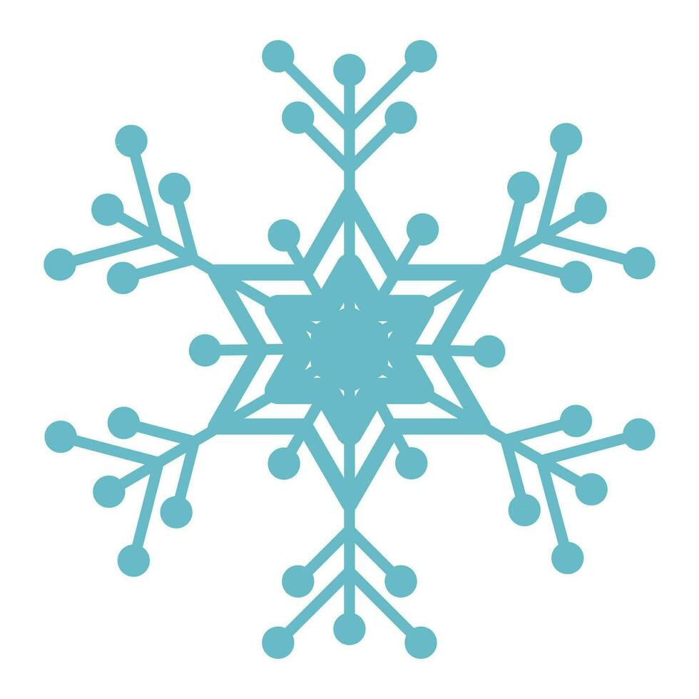 snowflak christmas season vector