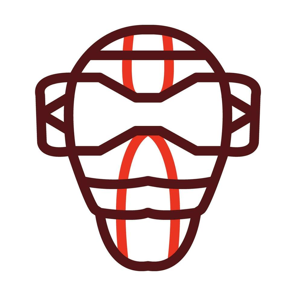 Mask Vector Thick Line Two Color Icons For Personal And Commercial Use.