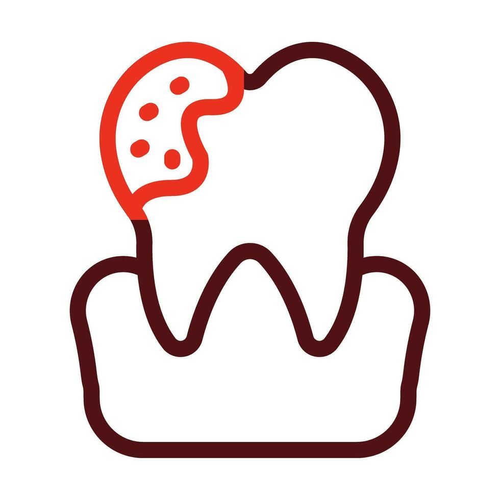 Cavity Vector Thick Line Two Color Icons For Personal And Commercial Use.