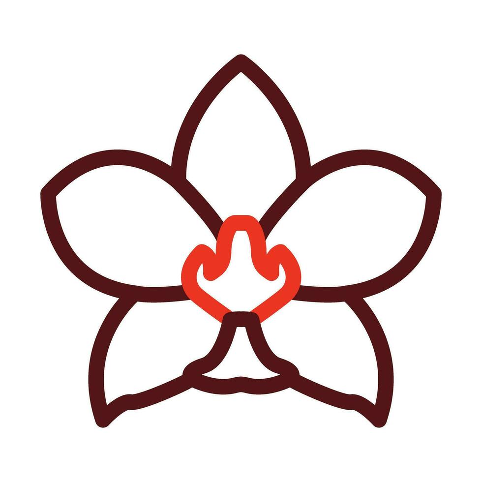 Moth Orchid Vector Thick Line Two Color Icons For Personal And Commercial Use.
