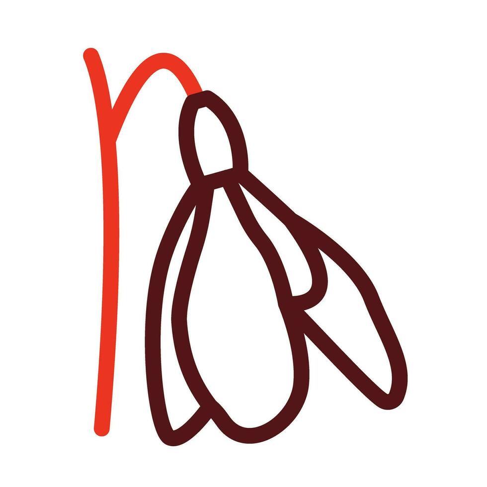 Snowdrop Vector Thick Line Two Color Icons For Personal And Commercial Use.
