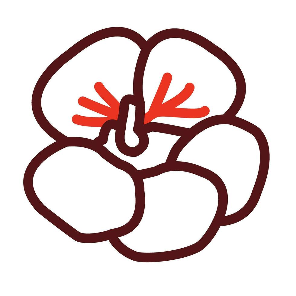 Nasturtium Vector Thick Line Two Color Icons For Personal And Commercial Use.