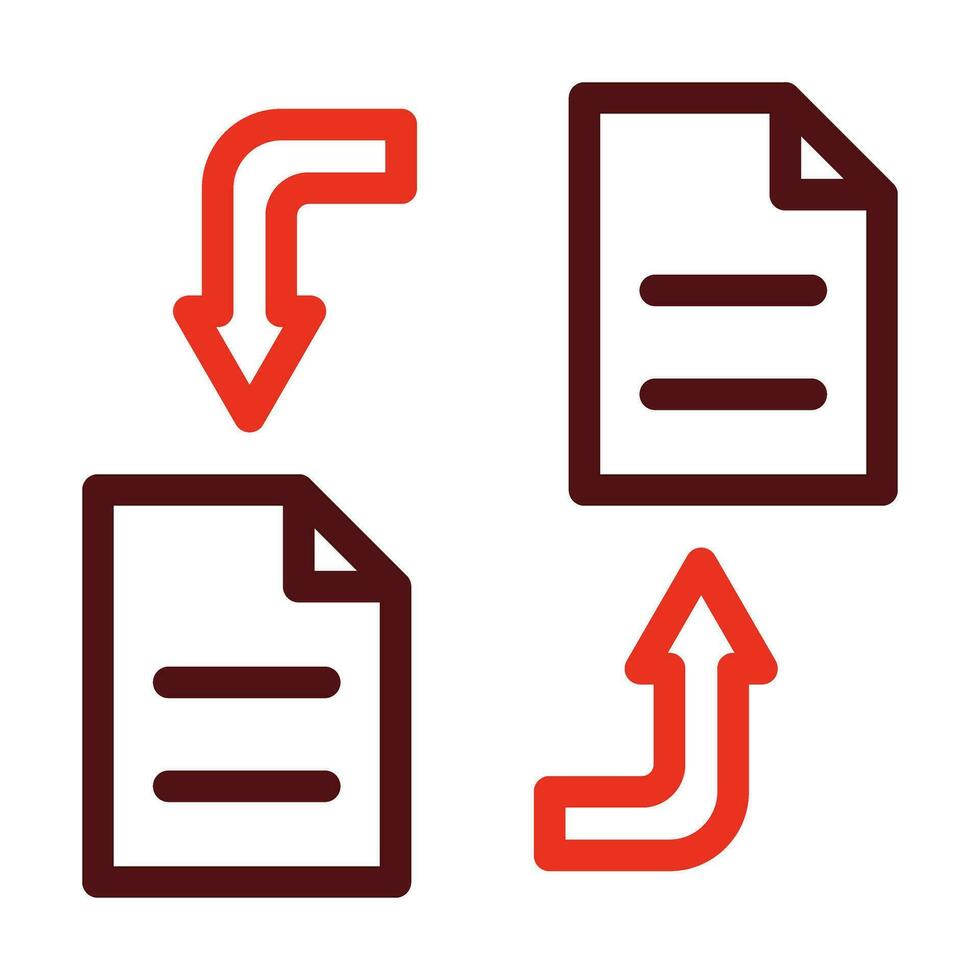 Data Transfer Vector Thick Line Two Color Icons For Personal And Commercial Use.