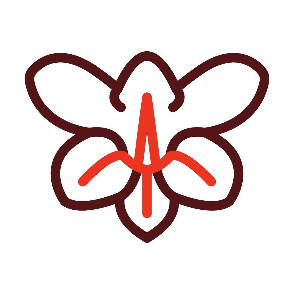 Freesia Vector Thick Line Two Color Icons For Personal And Commercial Use.