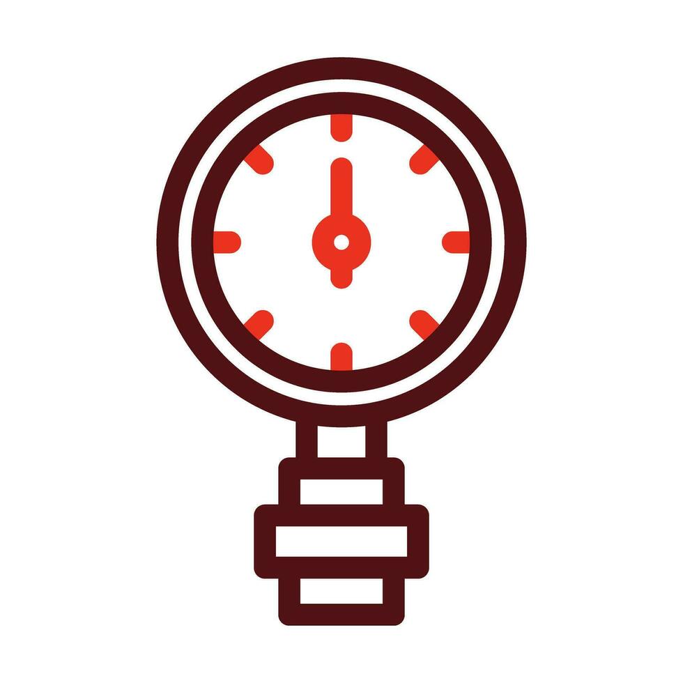 Manometer Vector Thick Line Two Color Icons For Personal And Commercial Use.