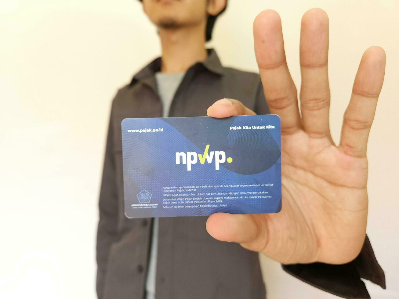 holding Indonesia Tax Card or NPWP Ministry of Finance, Republic of Indonesia. Directorate General of Taxation photo