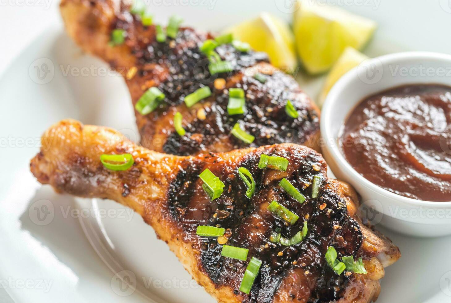 Grilled chicken drumsticks photo