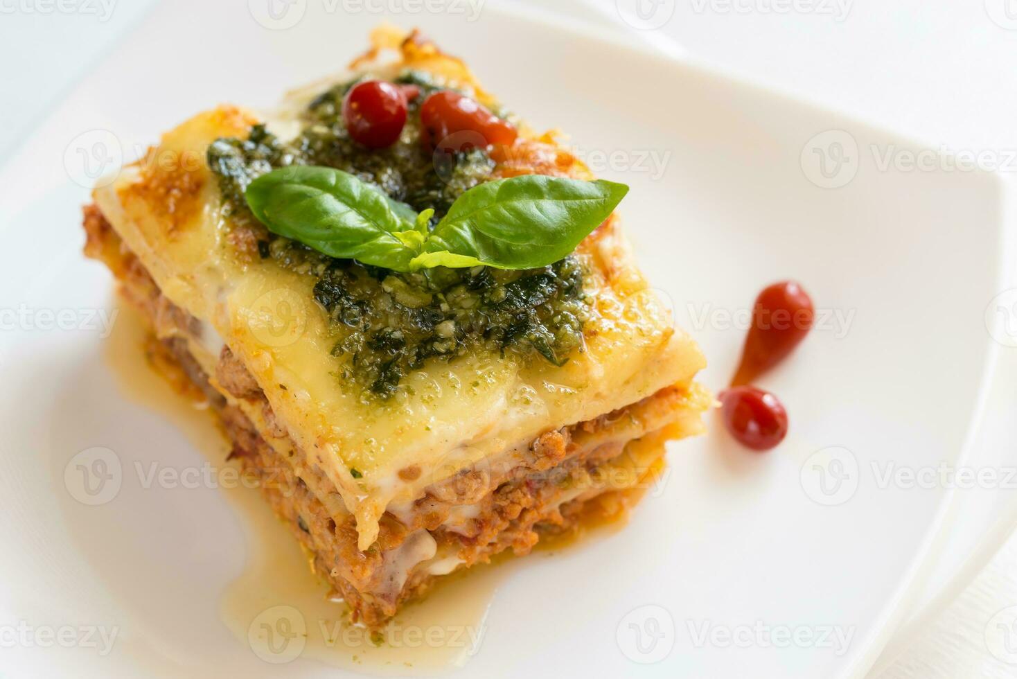 Lasagna with pesto photo
