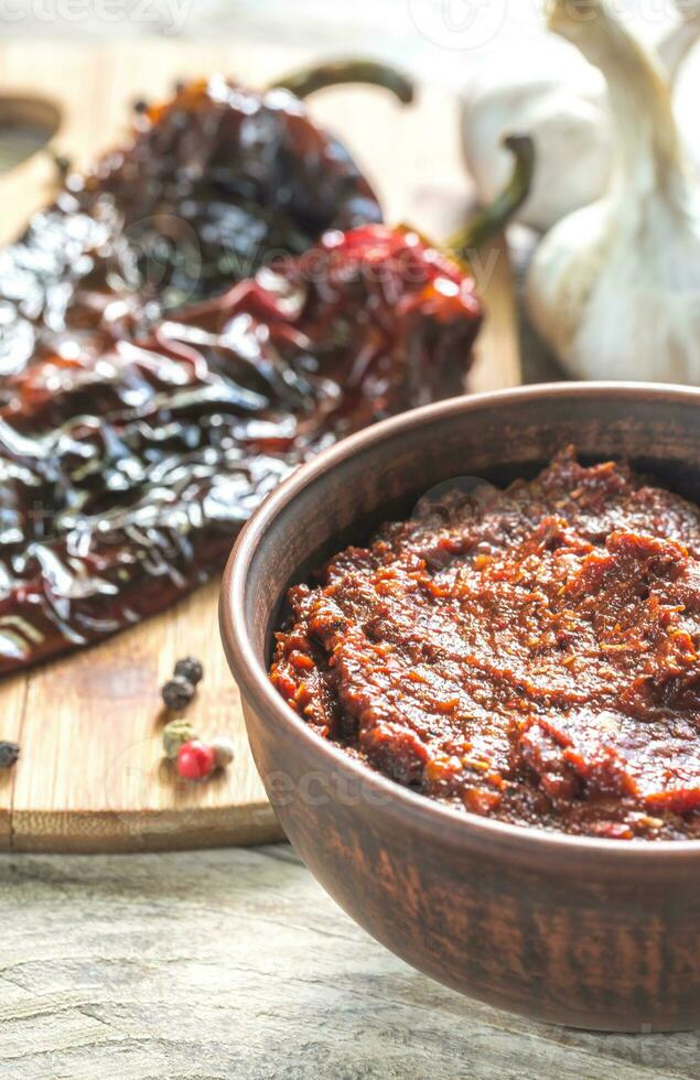 Bowl of adobo sauce photo