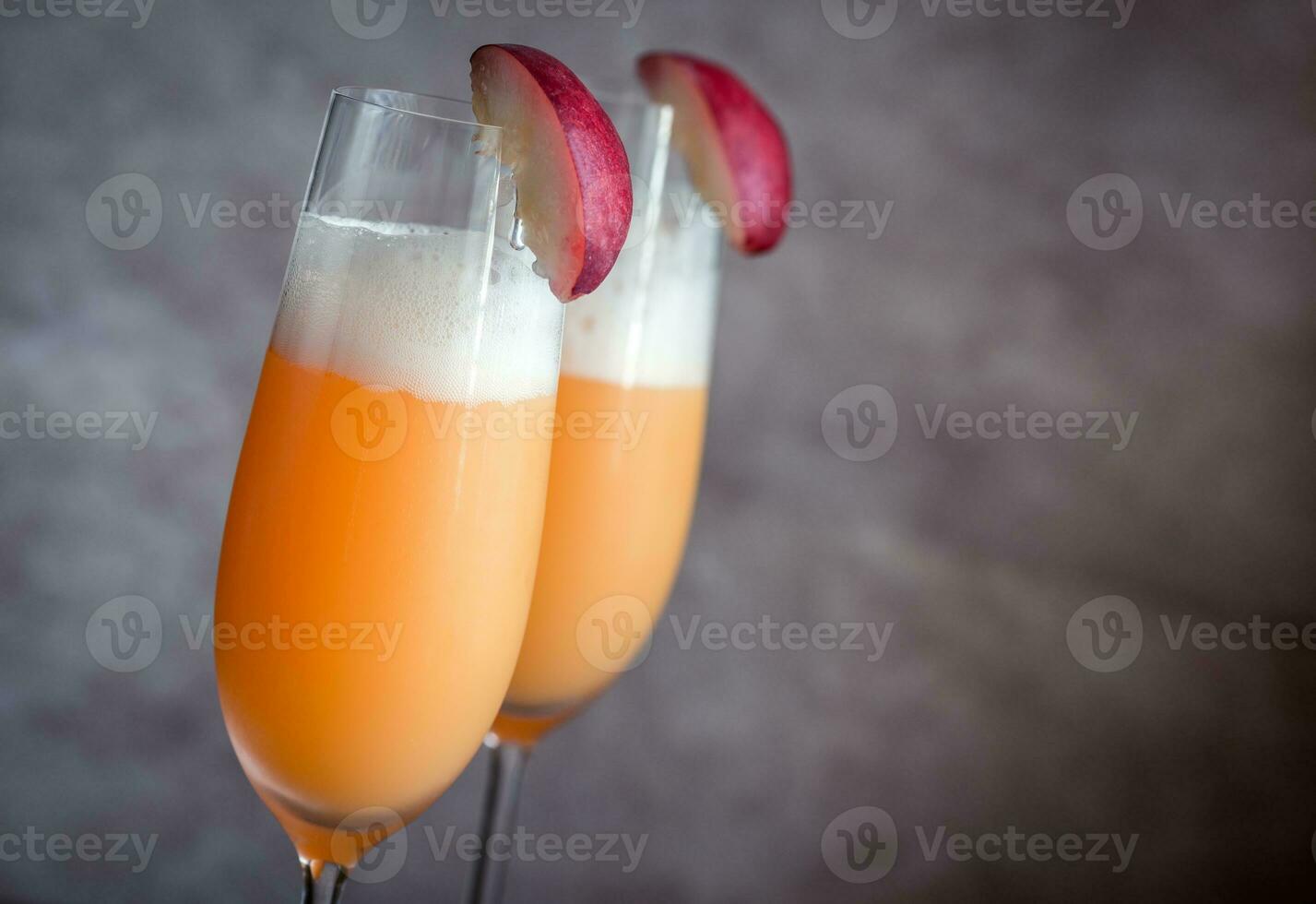 Two bellini cocktails photo