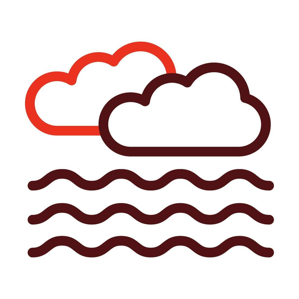 Foggy Vector Thick Line Two Color Icons For Personal And Commercial Use.