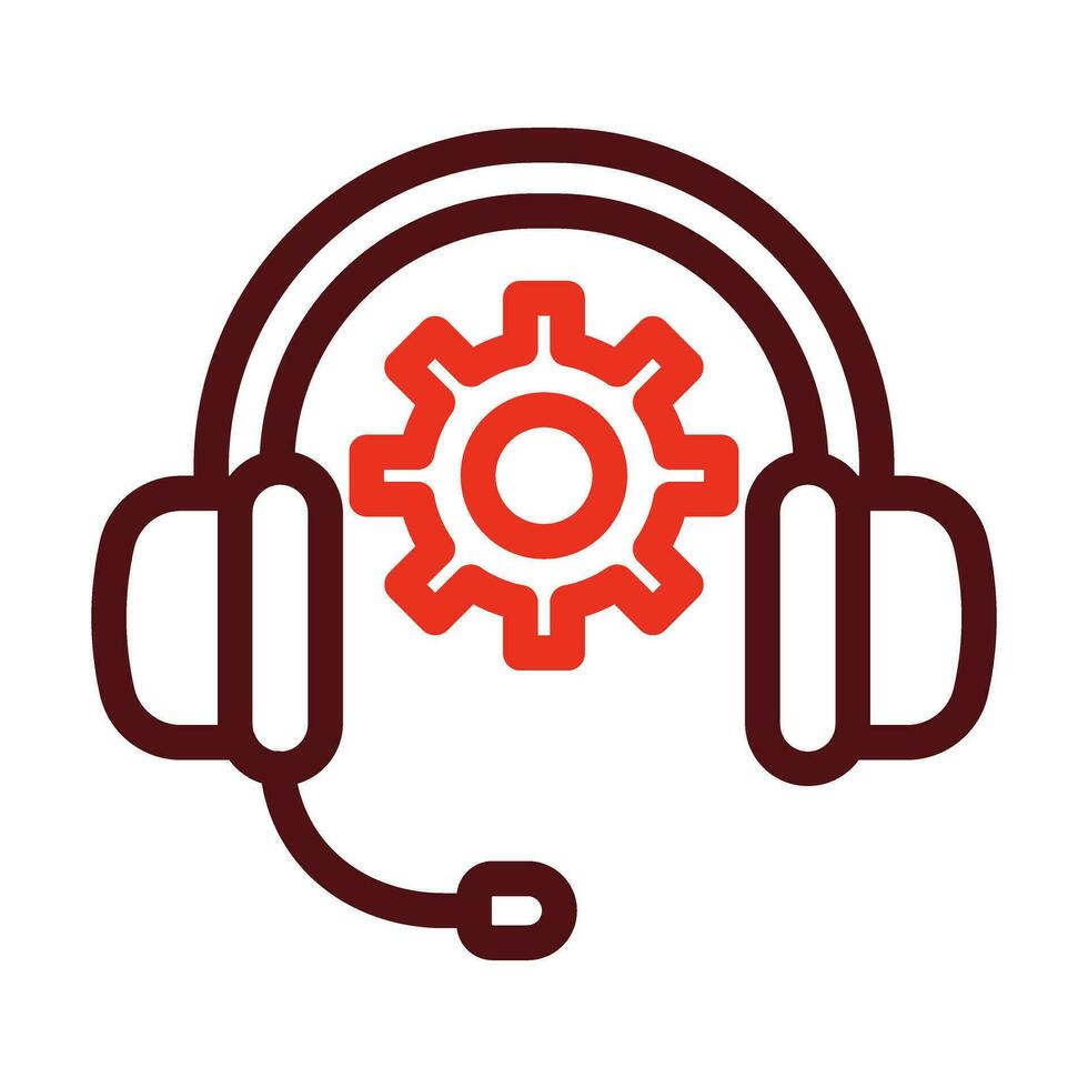Technical Support Vector Thick Line Two Color Icons For Personal And Commercial Use.