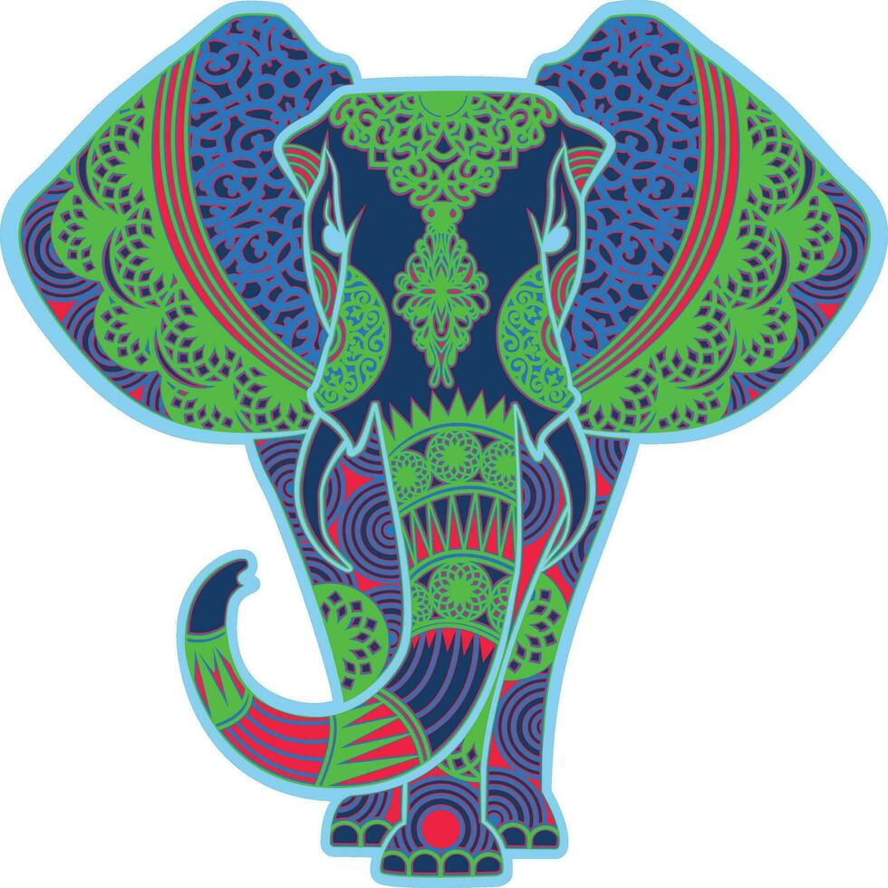 ELEPHANT Multilayer Wall Art, Home Decor vector