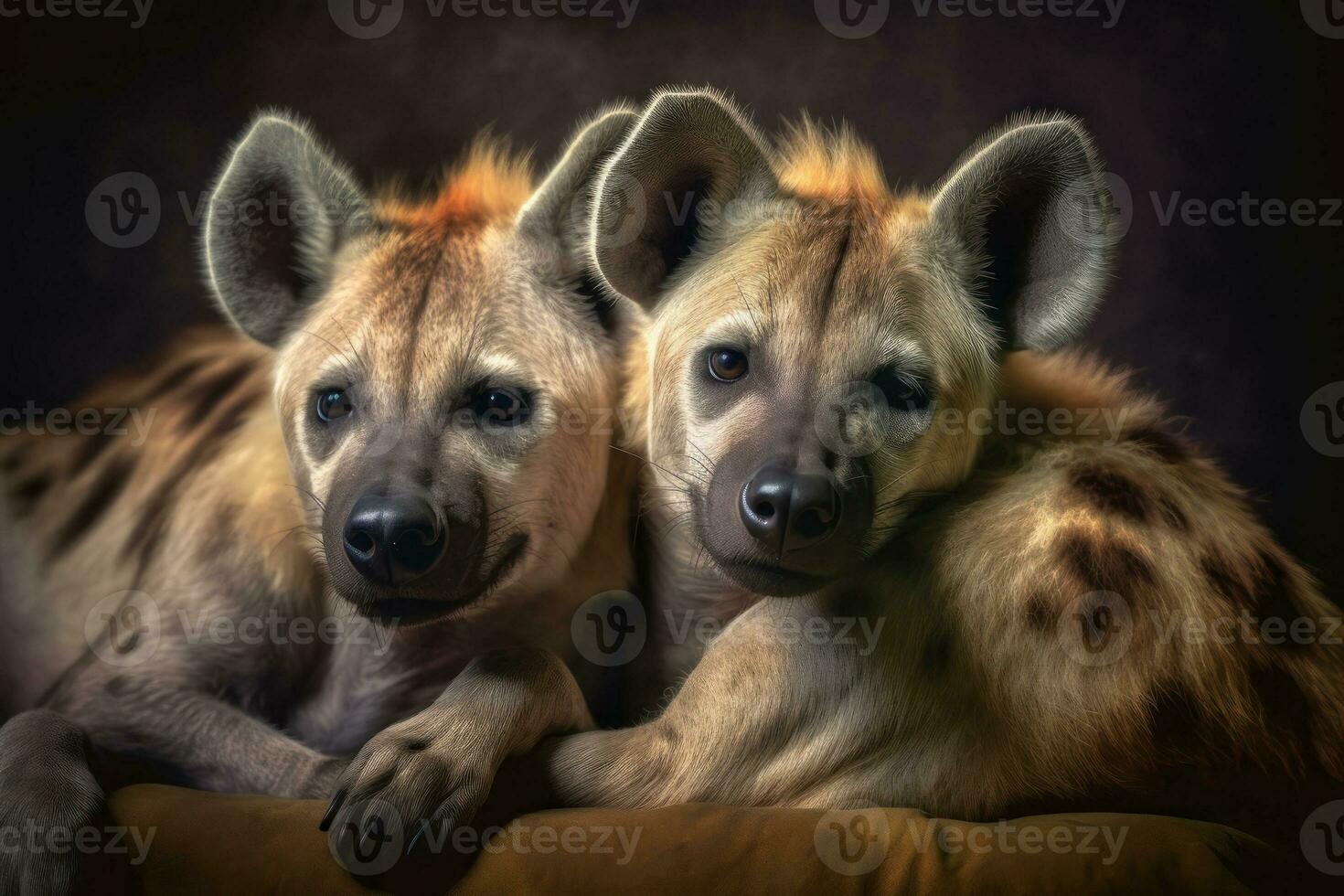 Hyena, animal in nature, Wildlife Africa. AI Generated photo