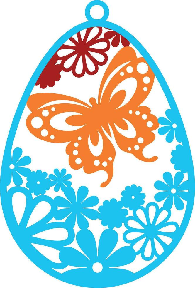 Easter Tags Multilayer Home Decor, Cut File vector
