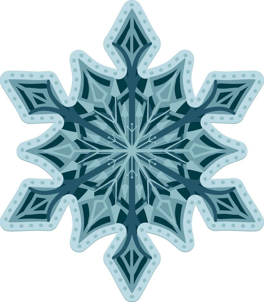 Navidad copo de nieve mandala multicapa pared Arte modelo vector
