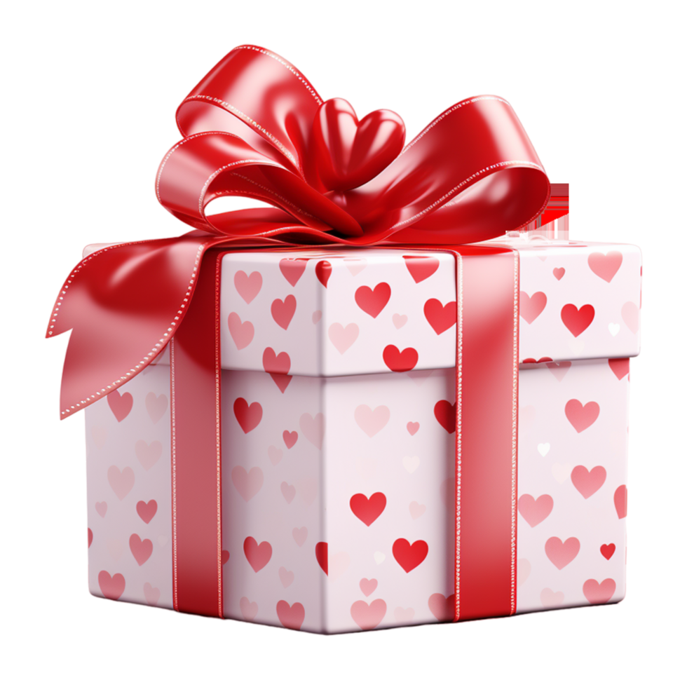 corazón regalo caja ai generativo png