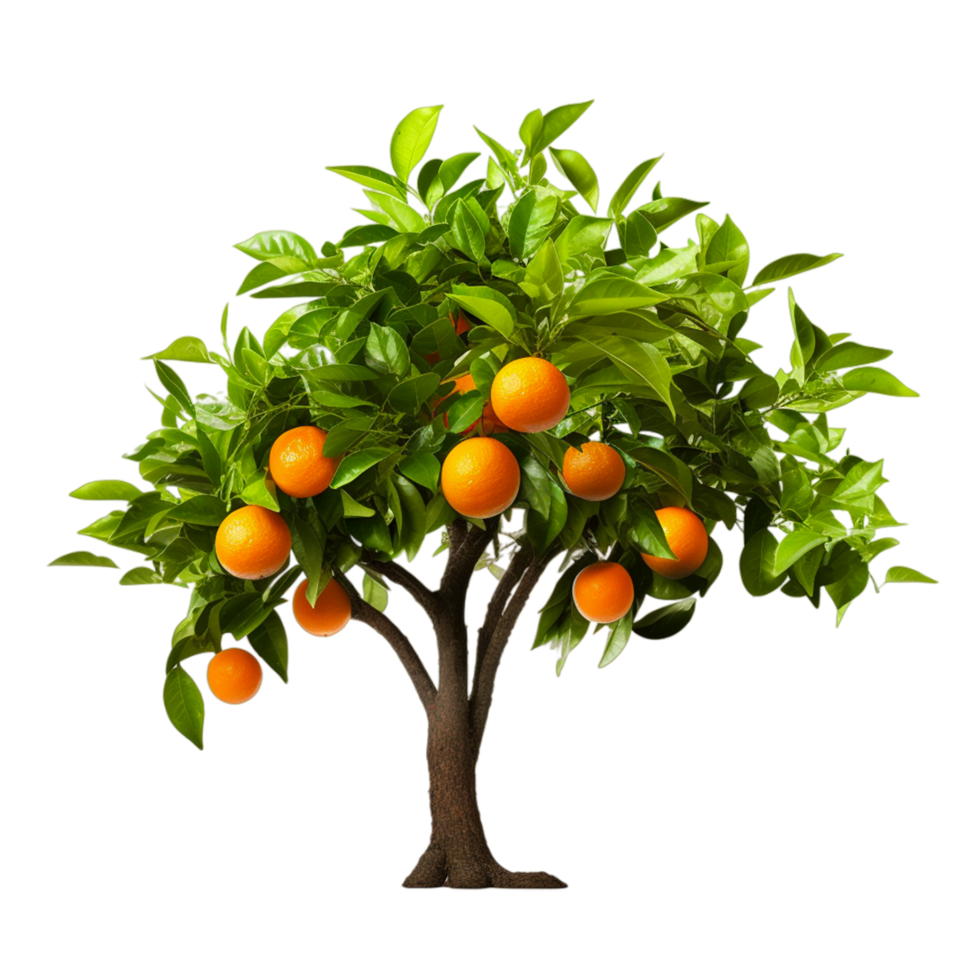 une arbre avec des oranges sur il ai génératif png